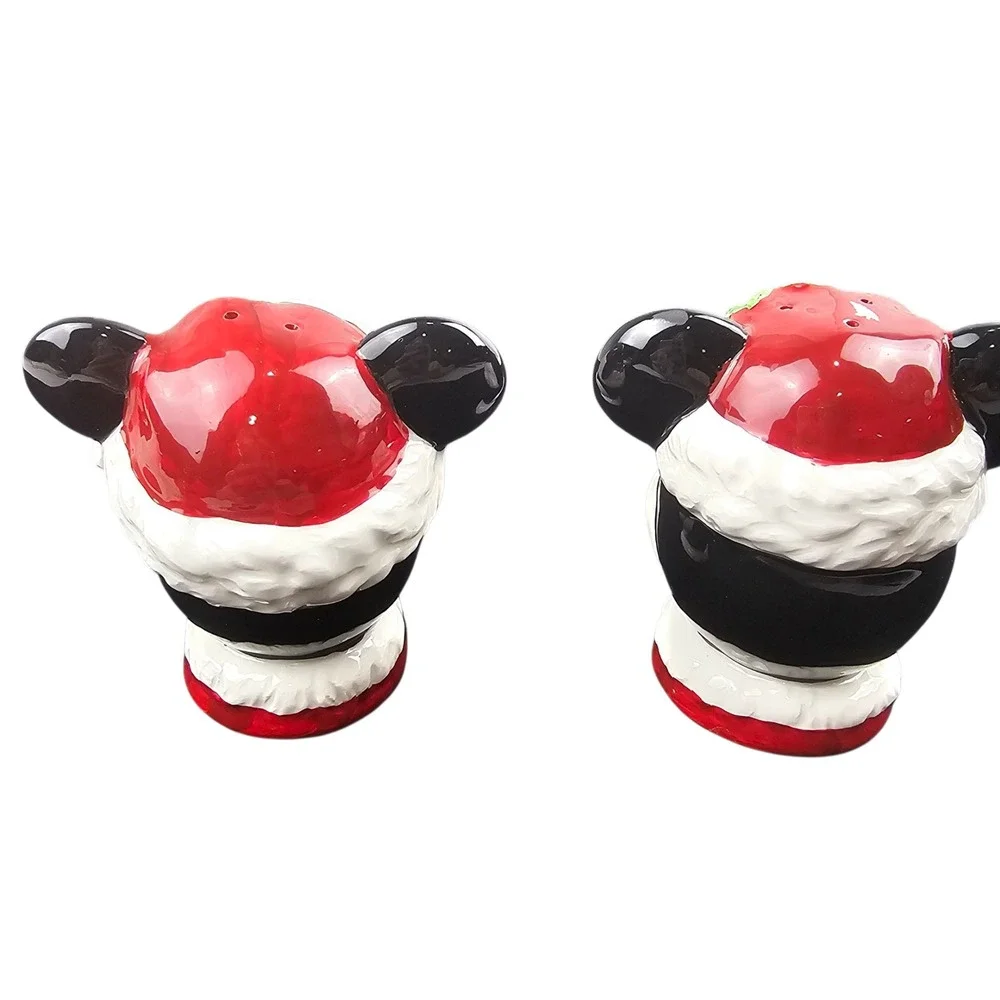 Disney Mickey Mouse Christmas Salt &‎ Pepper Shakers Enesco Holiday Decor